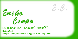 eniko csapo business card